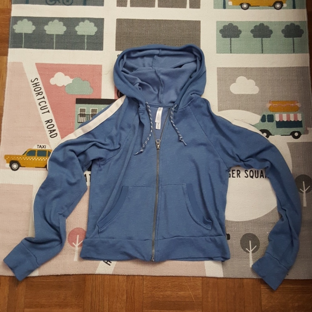 DONATED Aeropastale Blue Varsity Cropped Hoodie